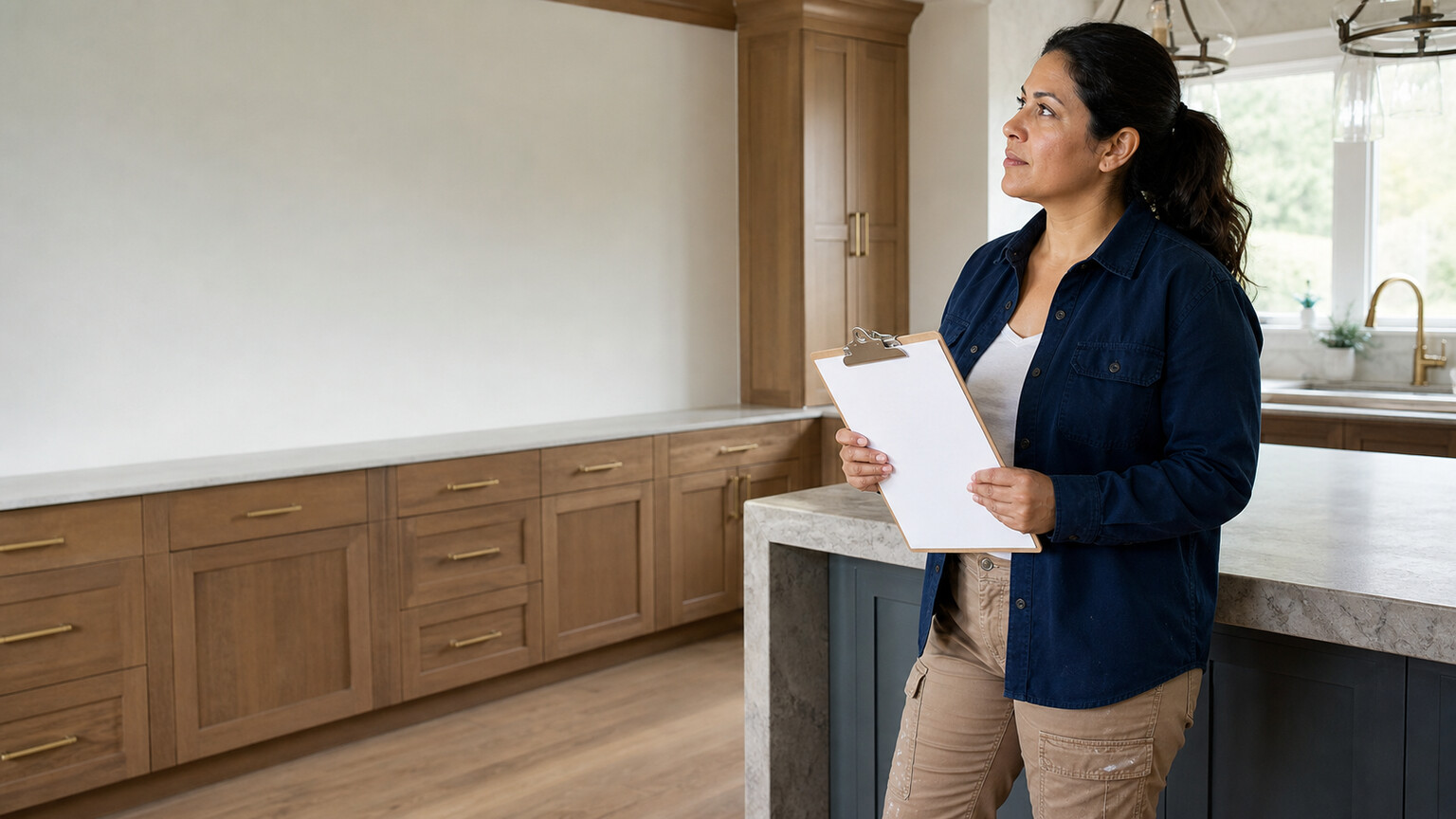 a general contractor at a residential construction project