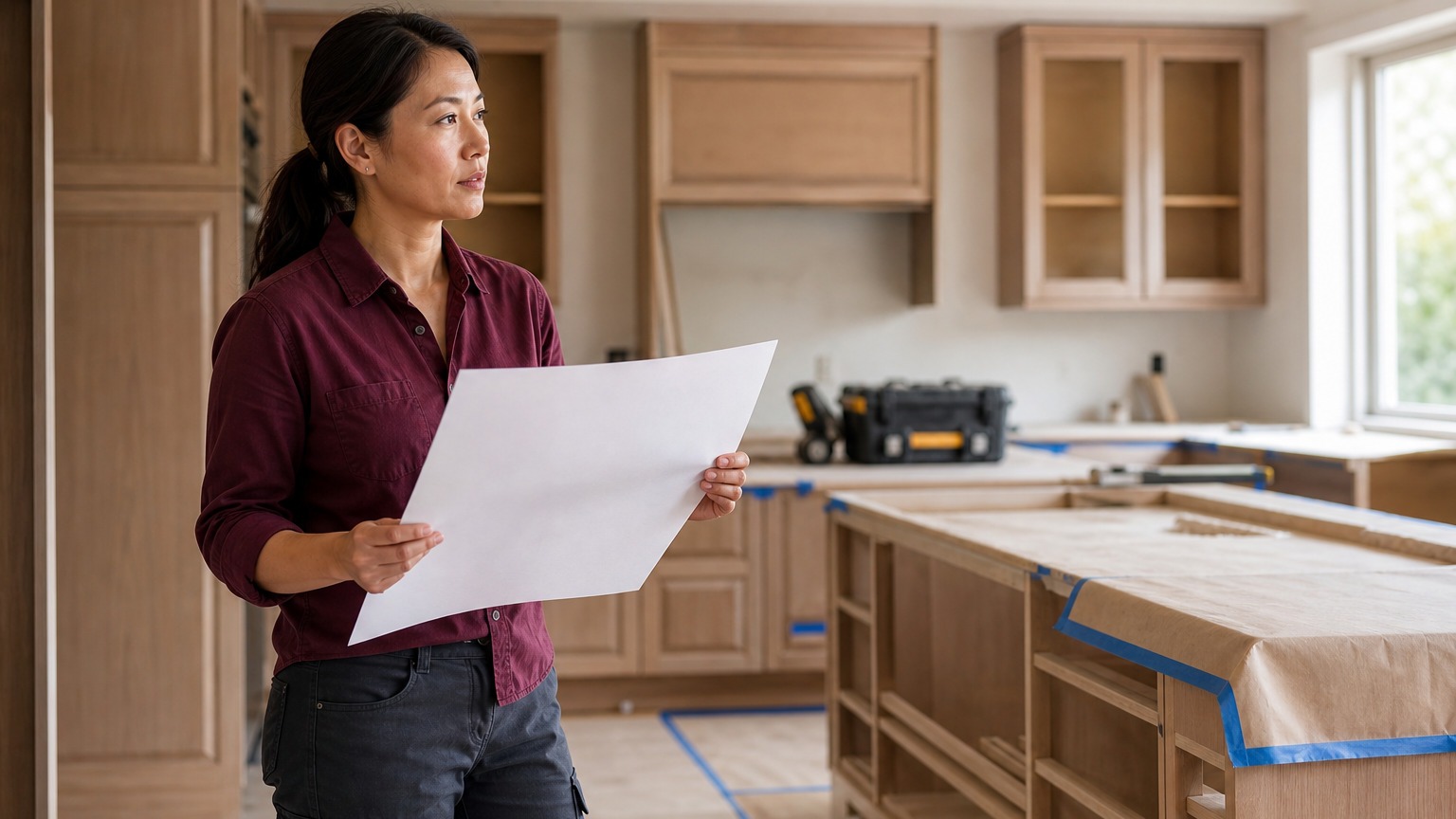 a general contractor at a residential construction project