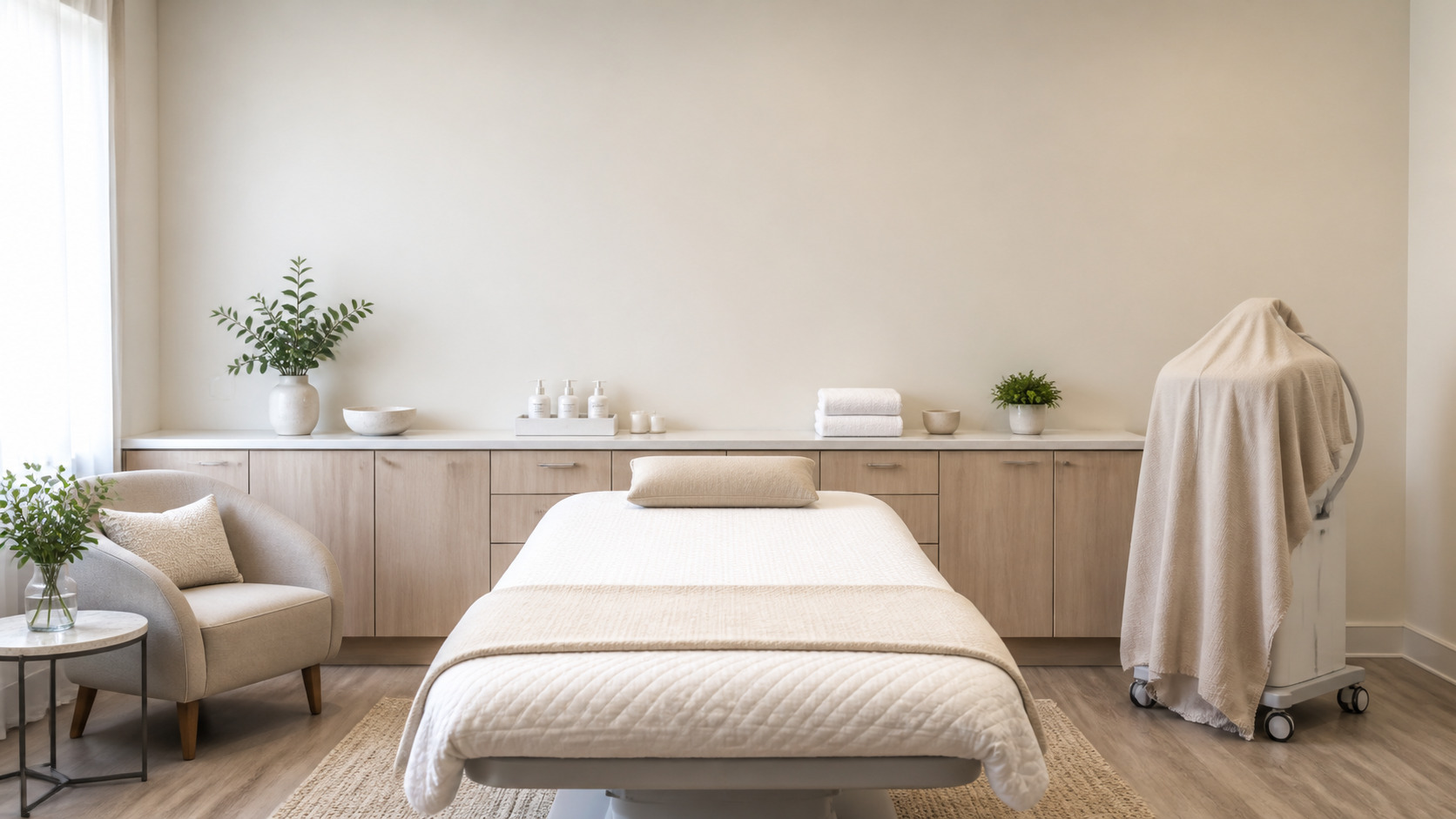 A med spa professional in a modern medical spa