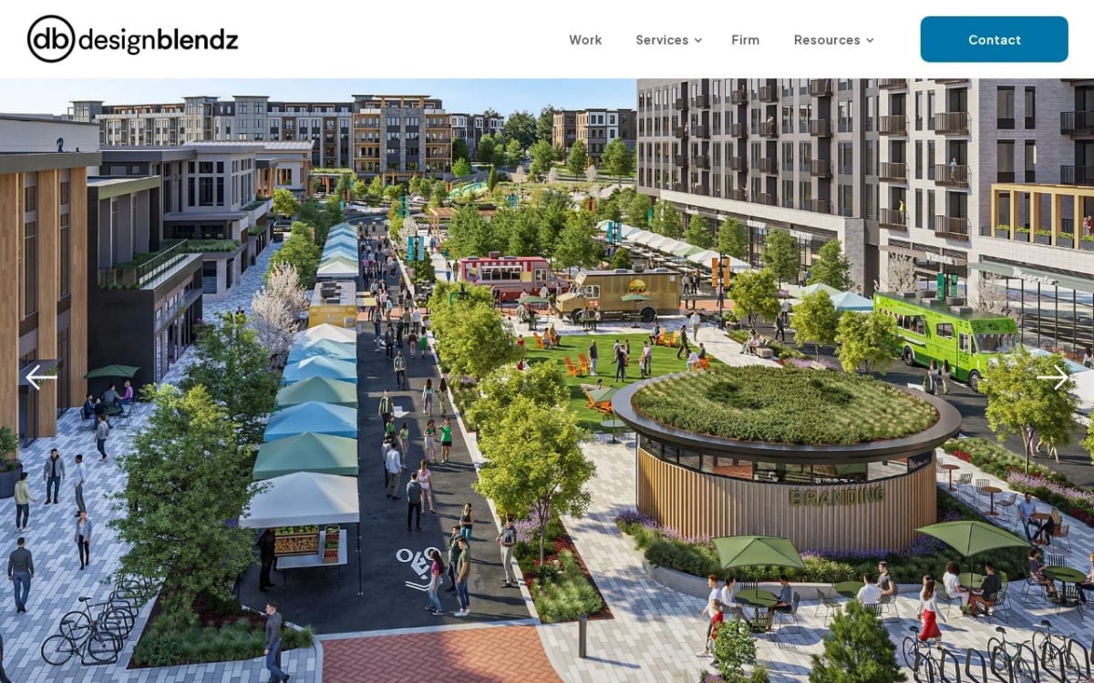 Designblendz architect website homepage