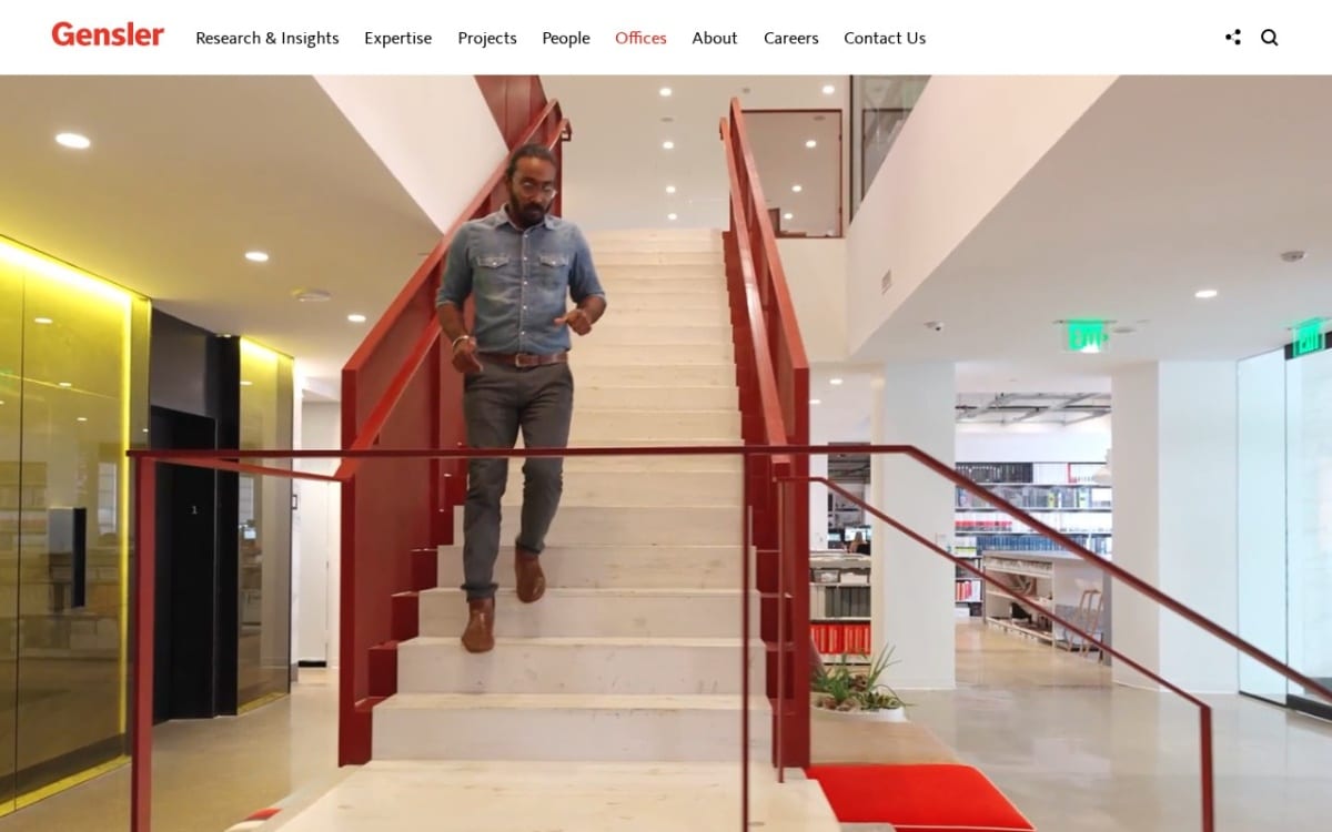 Gensler architect website homepage
