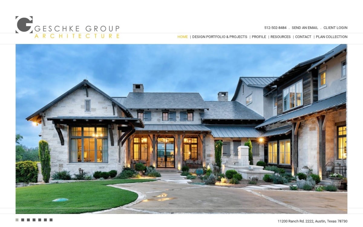 Geschke Group Architecture architect website homepage