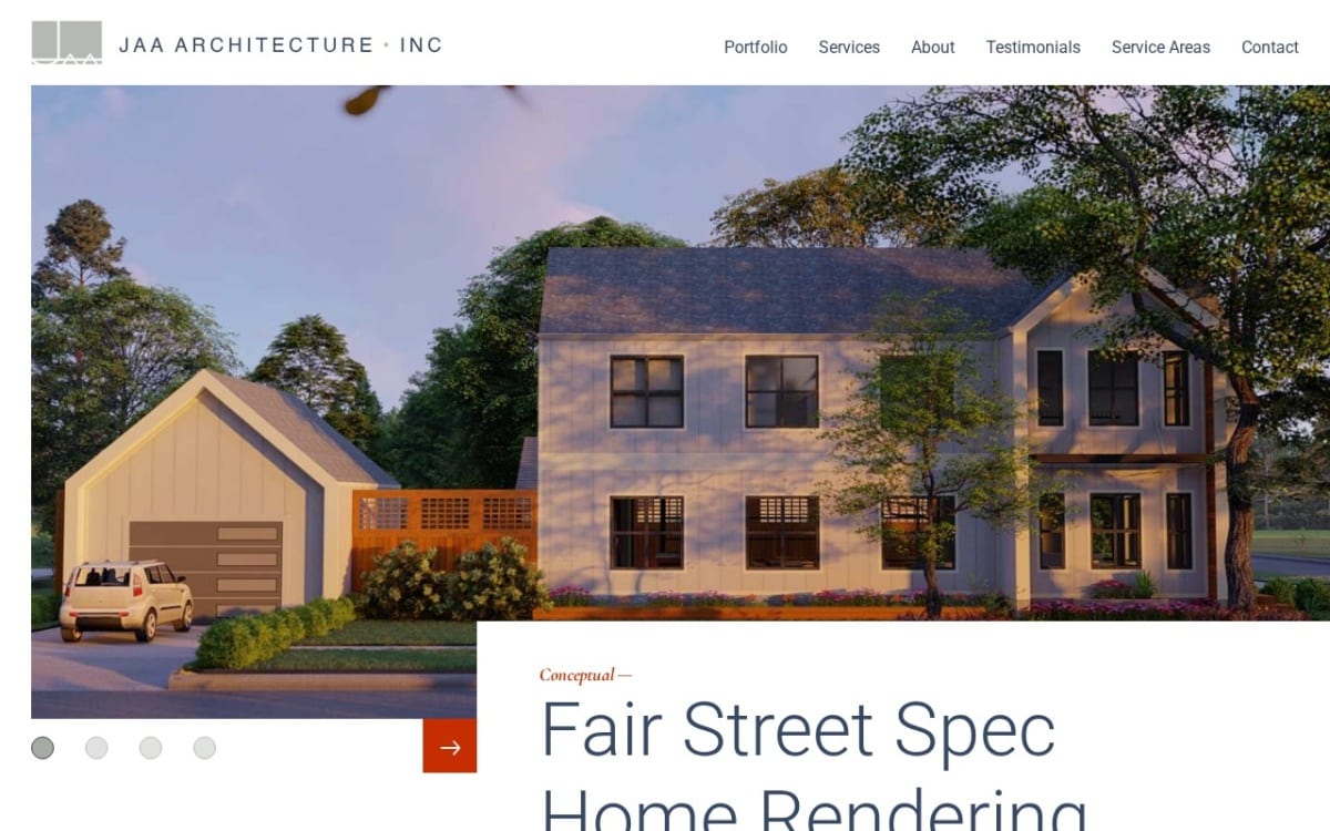 JAA Architecture architect website homepage