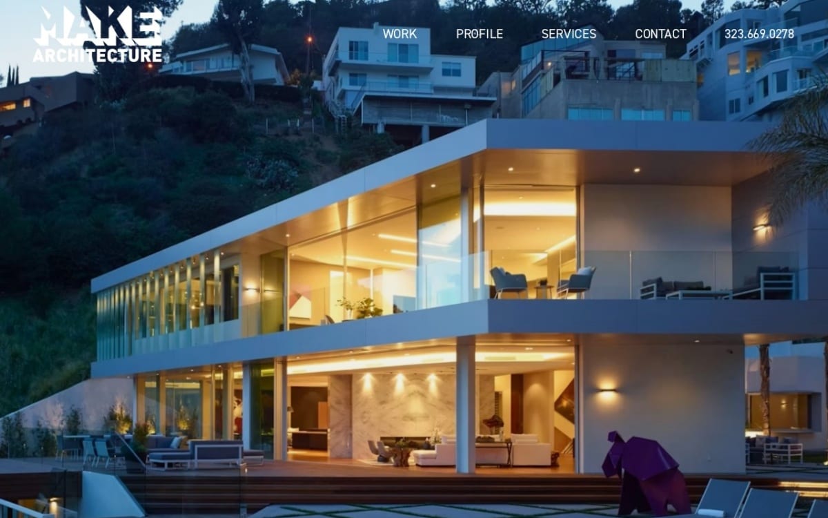 Make Architecture - Los Angeles Architecture Firm architect website homepage