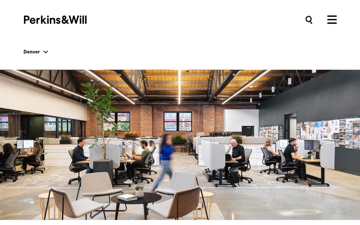 Perkins&Will architect website homepage
