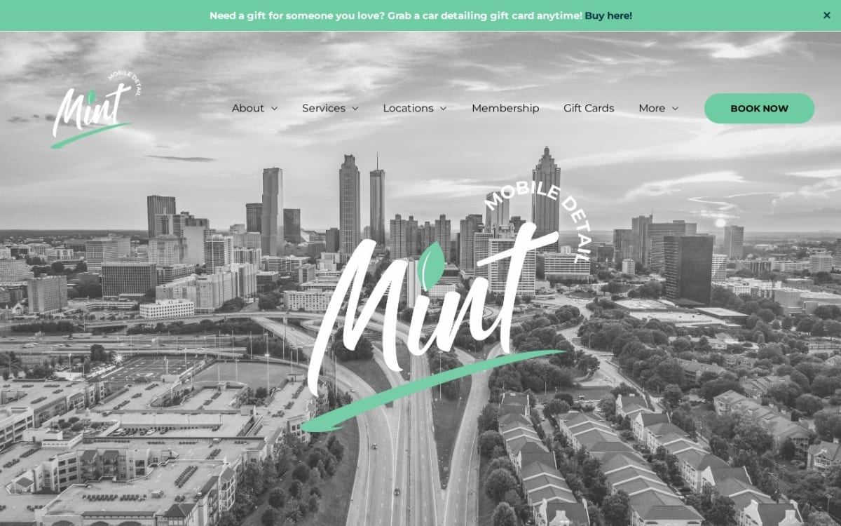 Mint Mobile Detail auto detailing website homepage