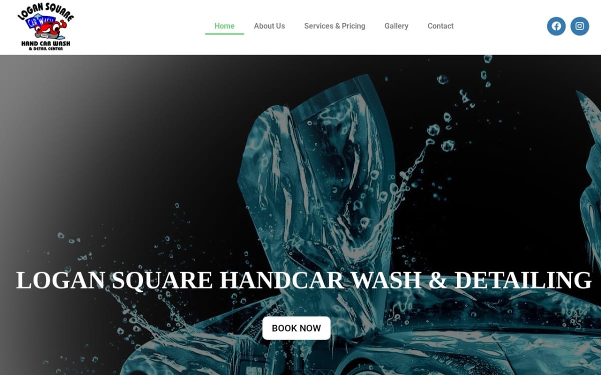 Logan Square Hand Car Wash & Detailing auto detailing website homepage