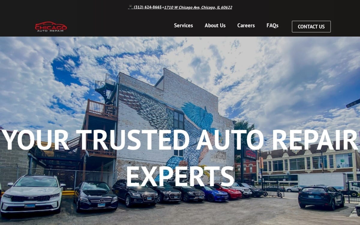 Chicago Auto Repair auto repair shop website homepage