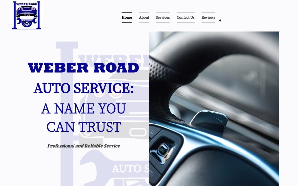 Weber Road Auto Service auto repair shop website homepage