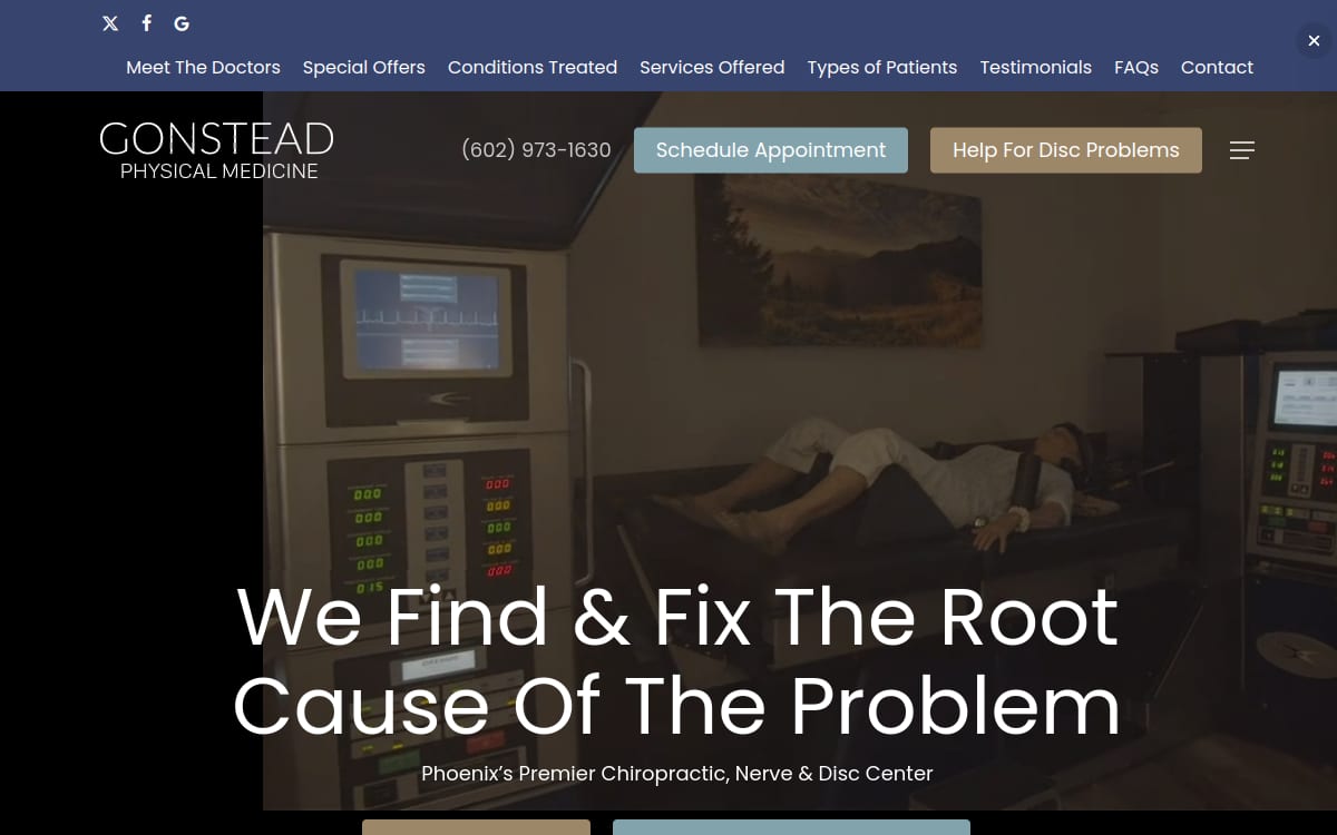 Gonstead Physical Medicine Phoenix Chiropractor chiropractor website homepage