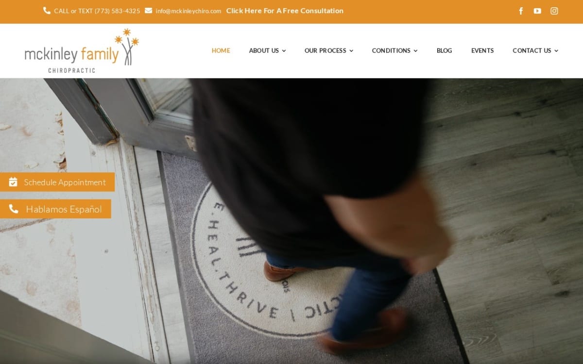 McKinley Family Chiropractic chiropractor website homepage