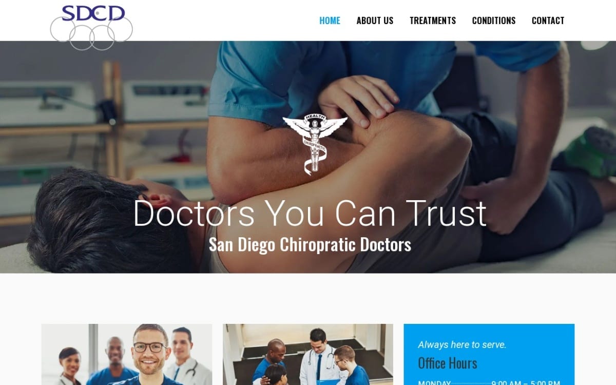 San Diego Chiropractic Doctors chiropractor website homepage