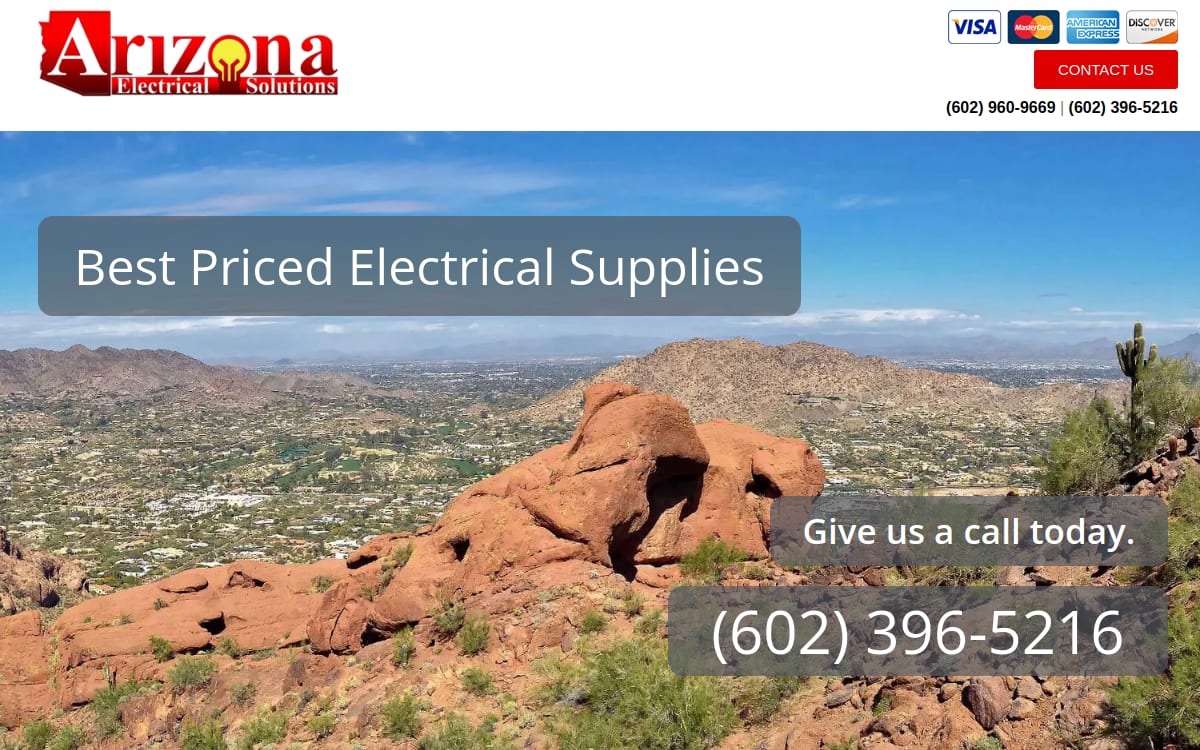 Arizona Electrical Solutions Phoenix, LLC electrician website homepage