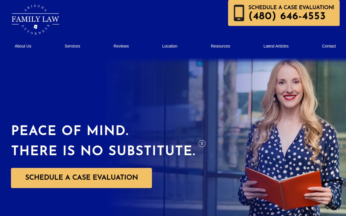 Arizona Family Law Attorneys family lawyer website homepage