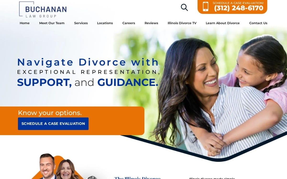 Buchanan Law Group family lawyer website homepage