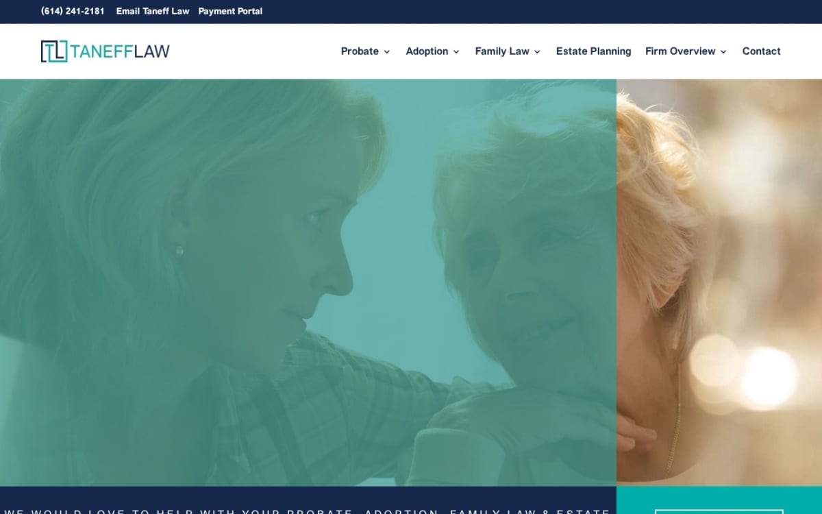 Thomas Taneff Co., LPA family lawyer website homepage