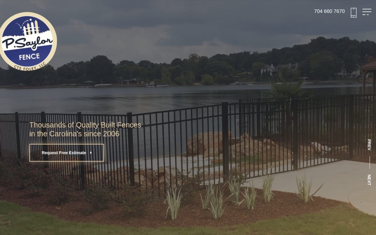 P. Saylor Fence fence company website homepage
