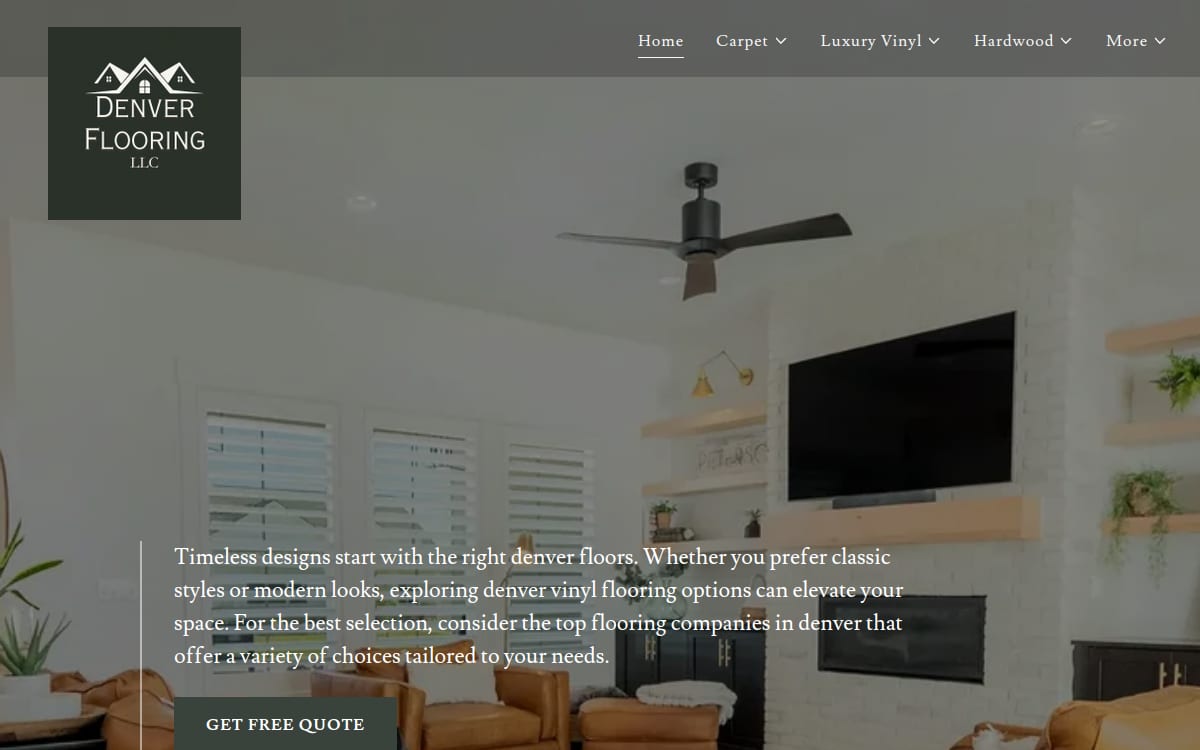 Denver Flooring flooring website homepage