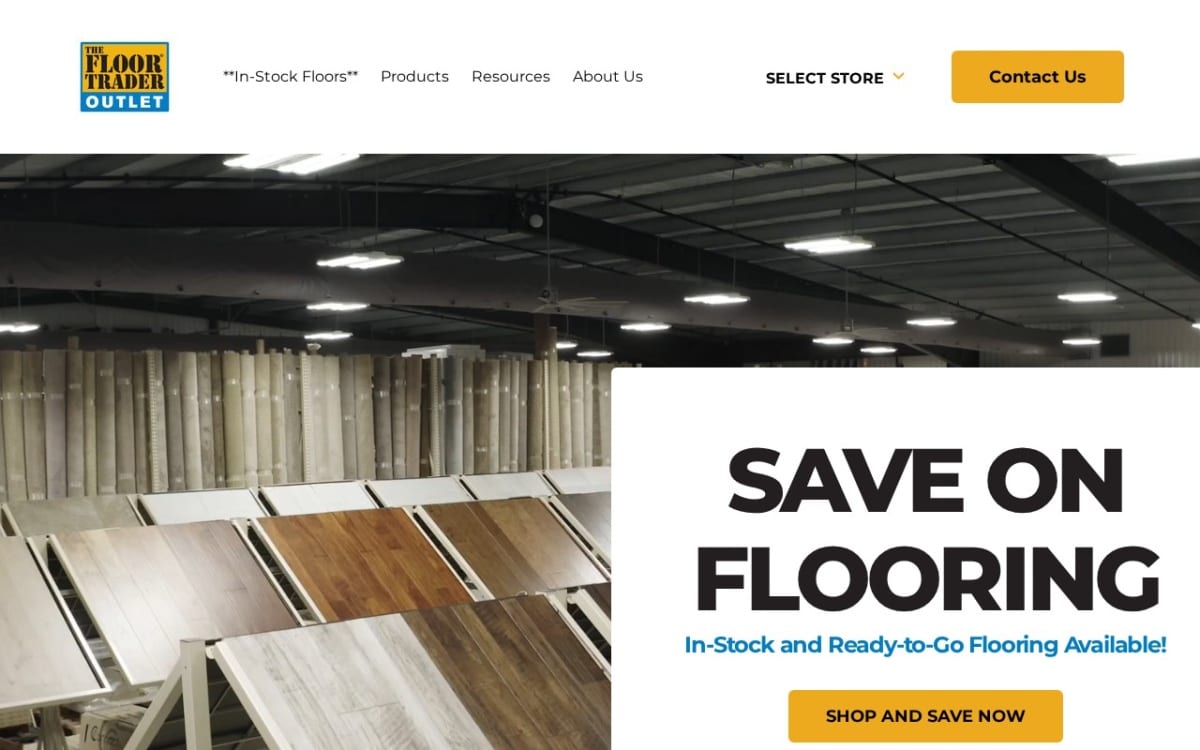Floor Trader of Jacksonville flooring website homepage