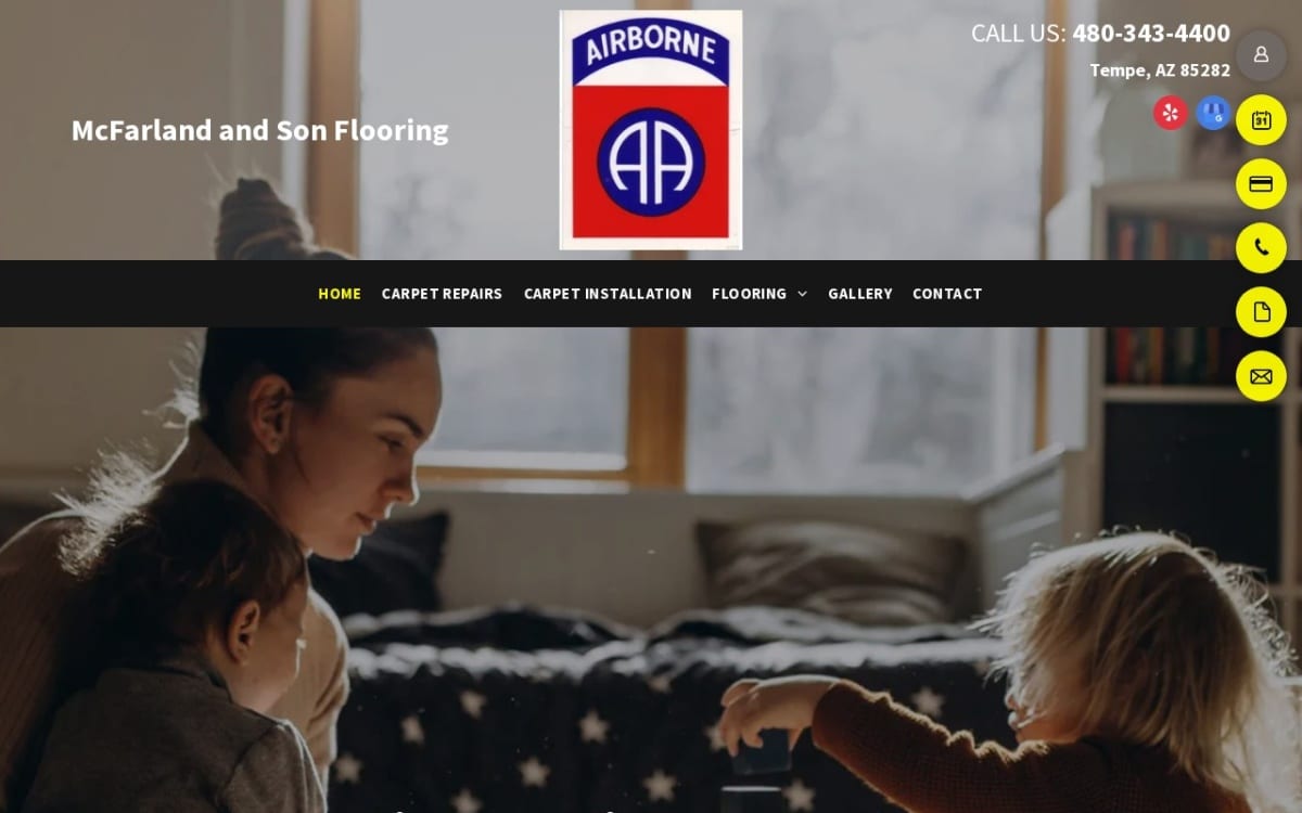 McFarland and Son Flooring flooring website homepage