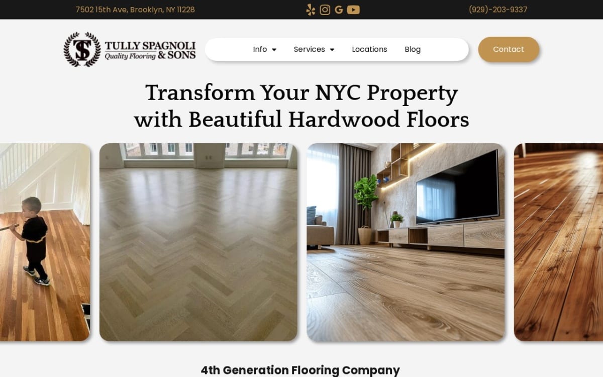 Spagnoli Enterprise Inc flooring website homepage