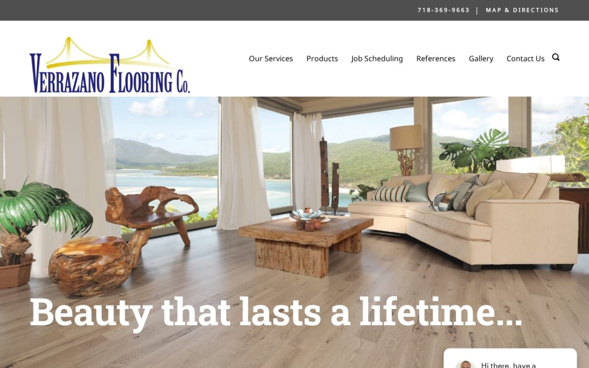 Verrazano Flooring Co. flooring website homepage