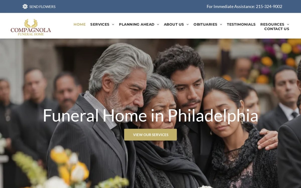 Compagnola Funeral Home funeral home website homepage