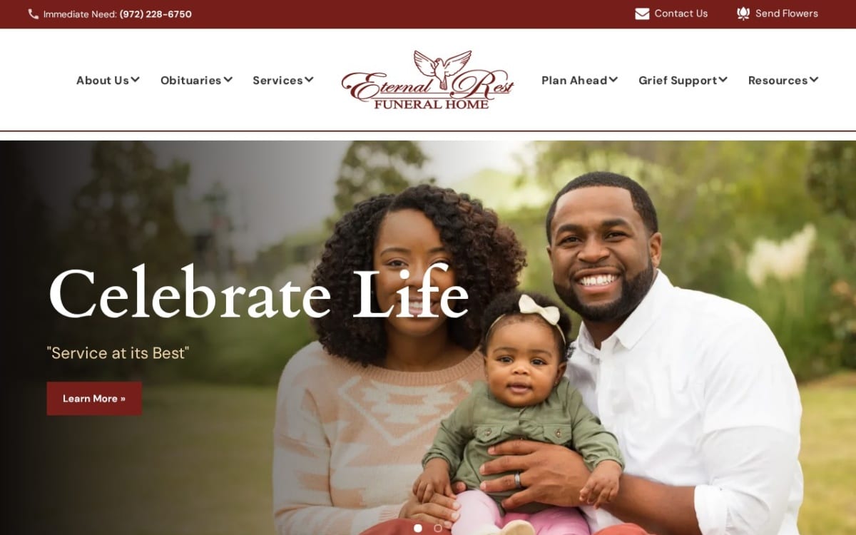 Eternal Rest Funeral Home Chapel funeral home website homepage