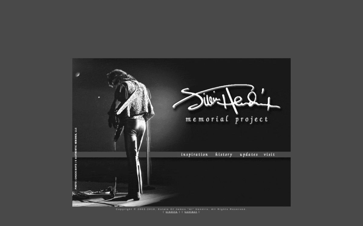 Jimi Hendrix Memorial funeral home website homepage