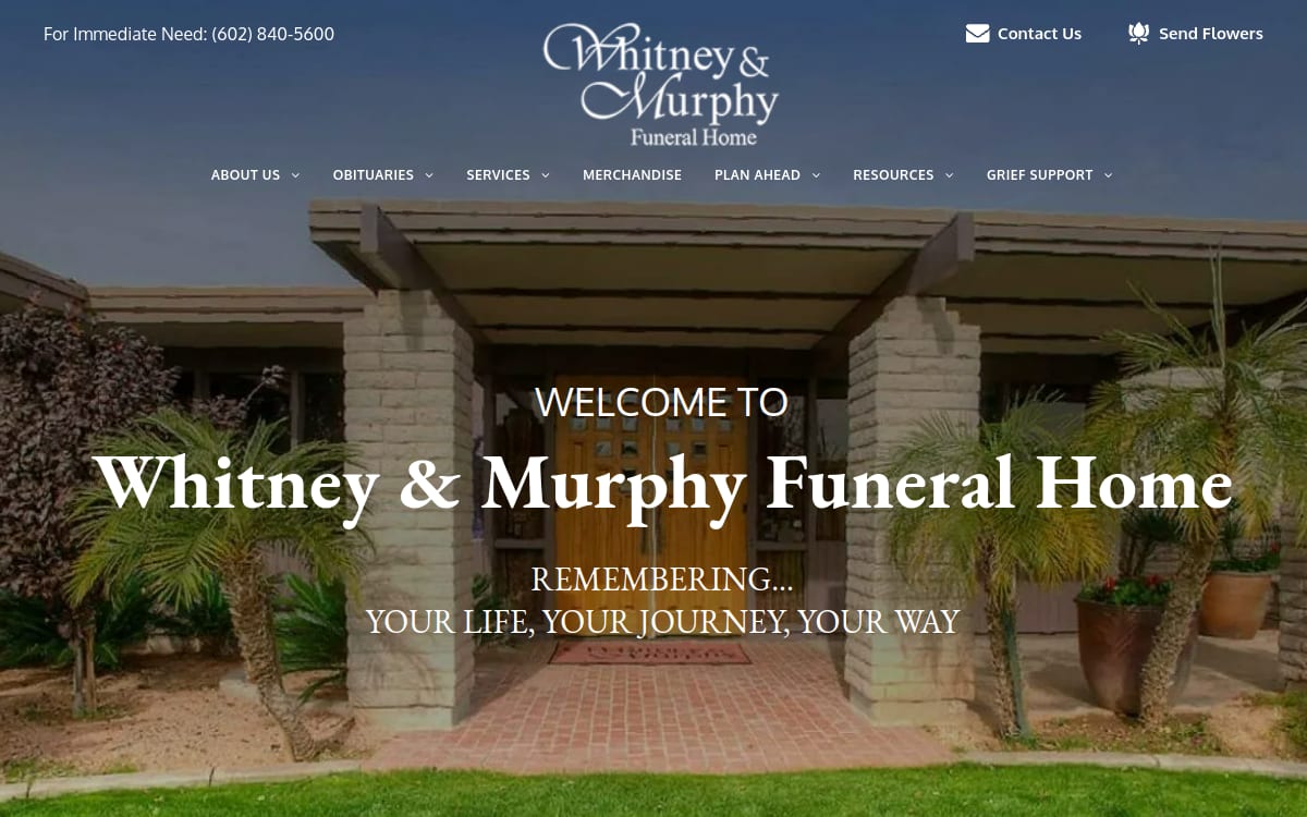Whitney & Murphy Funeral Home funeral home website homepage