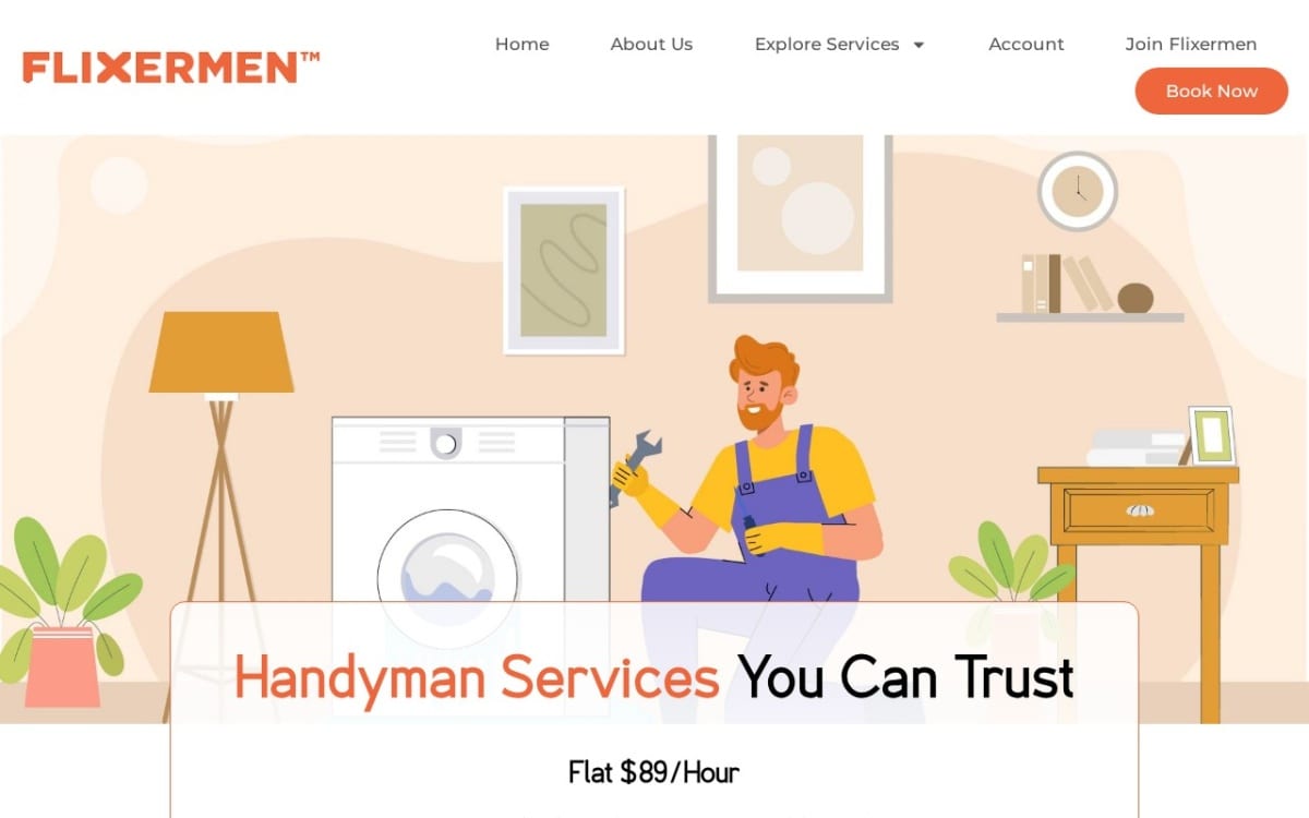 Flixermen – NYC Handyman & Apartment Repair Services handyman website homepage