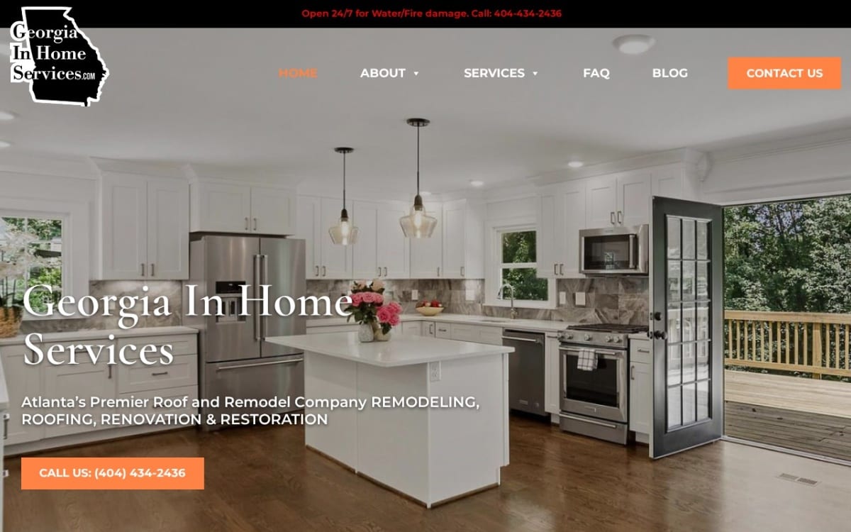 Georgia In Home Services handyman website homepage