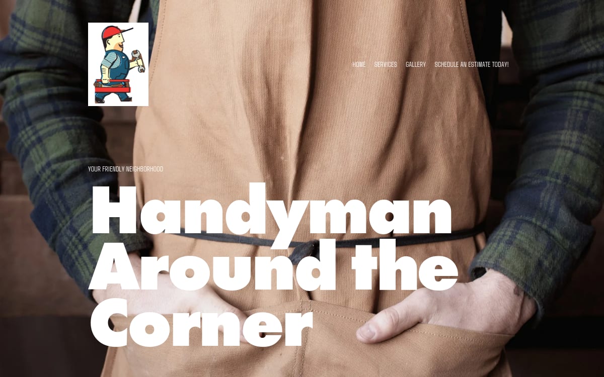 Handyman Around The Corner handyman website homepage