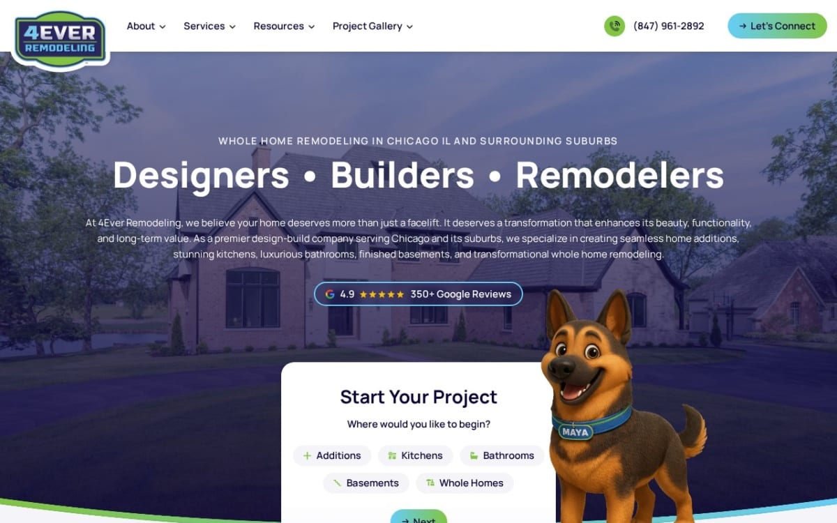 4Ever Remodeling home remodeling website homepage
