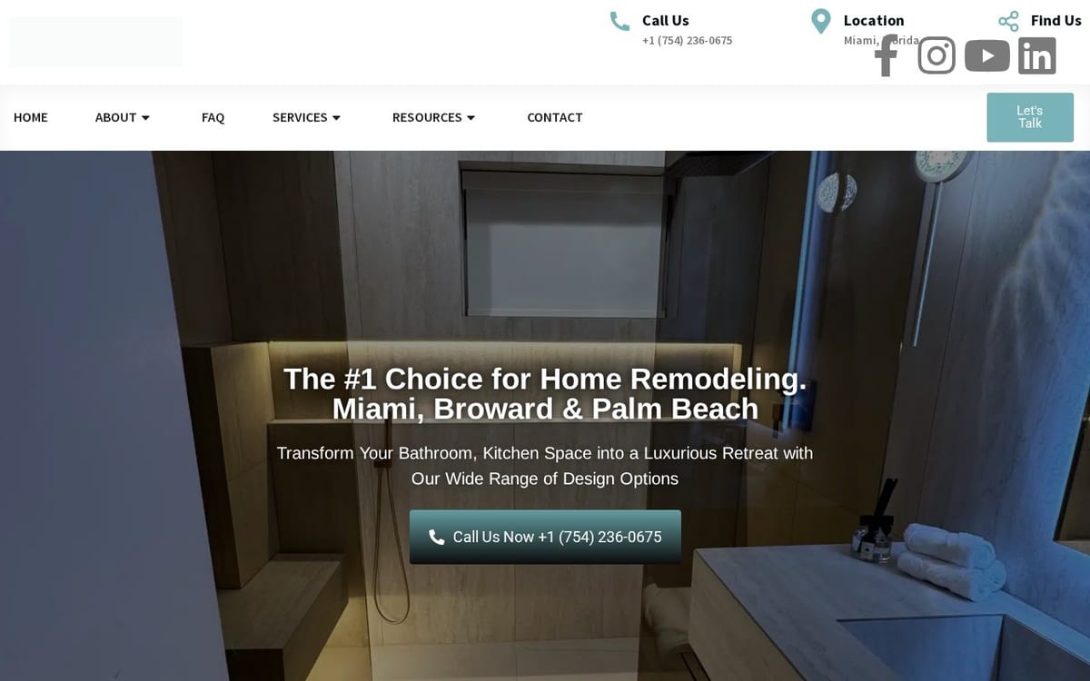 Elbaz Construction & Bathroom Remodeling home remodeling website homepage