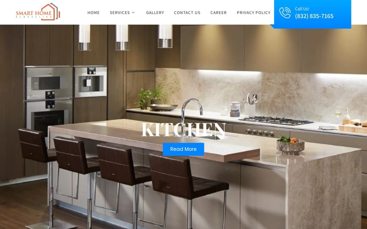 Smart Home Remodeling home remodeling website homepage