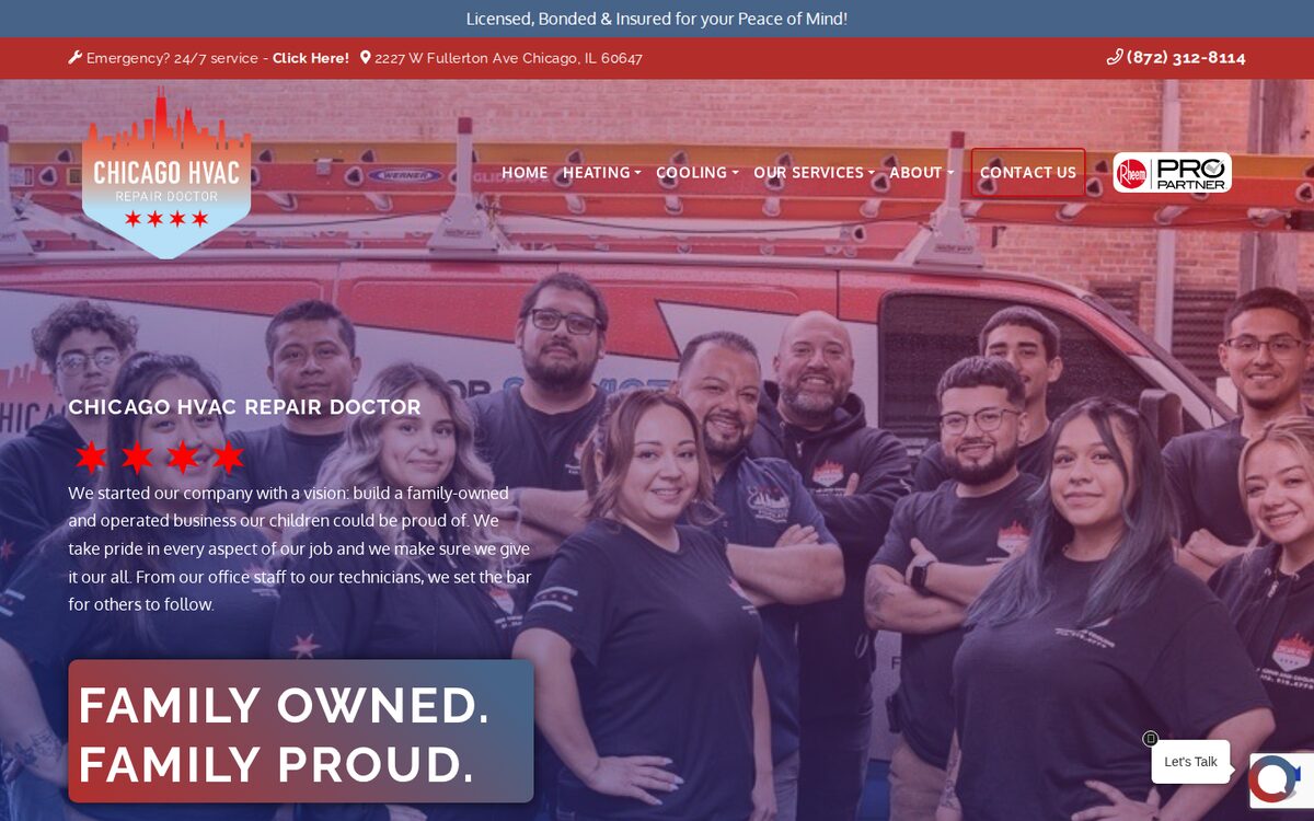 Chicago HVAC Repair Doctor HVAC website homepage