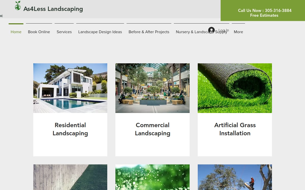 AS4Less Landscaping landscaping website homepage