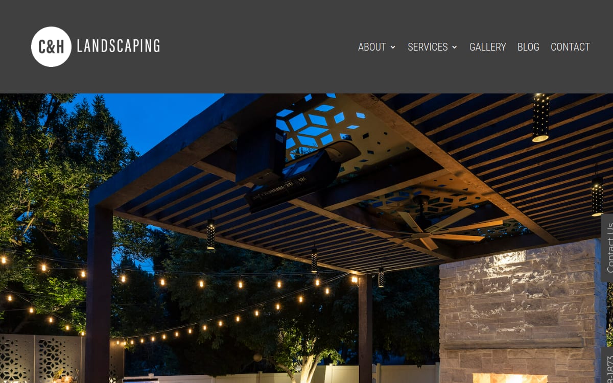 C&H Landscaping landscaping website homepage
