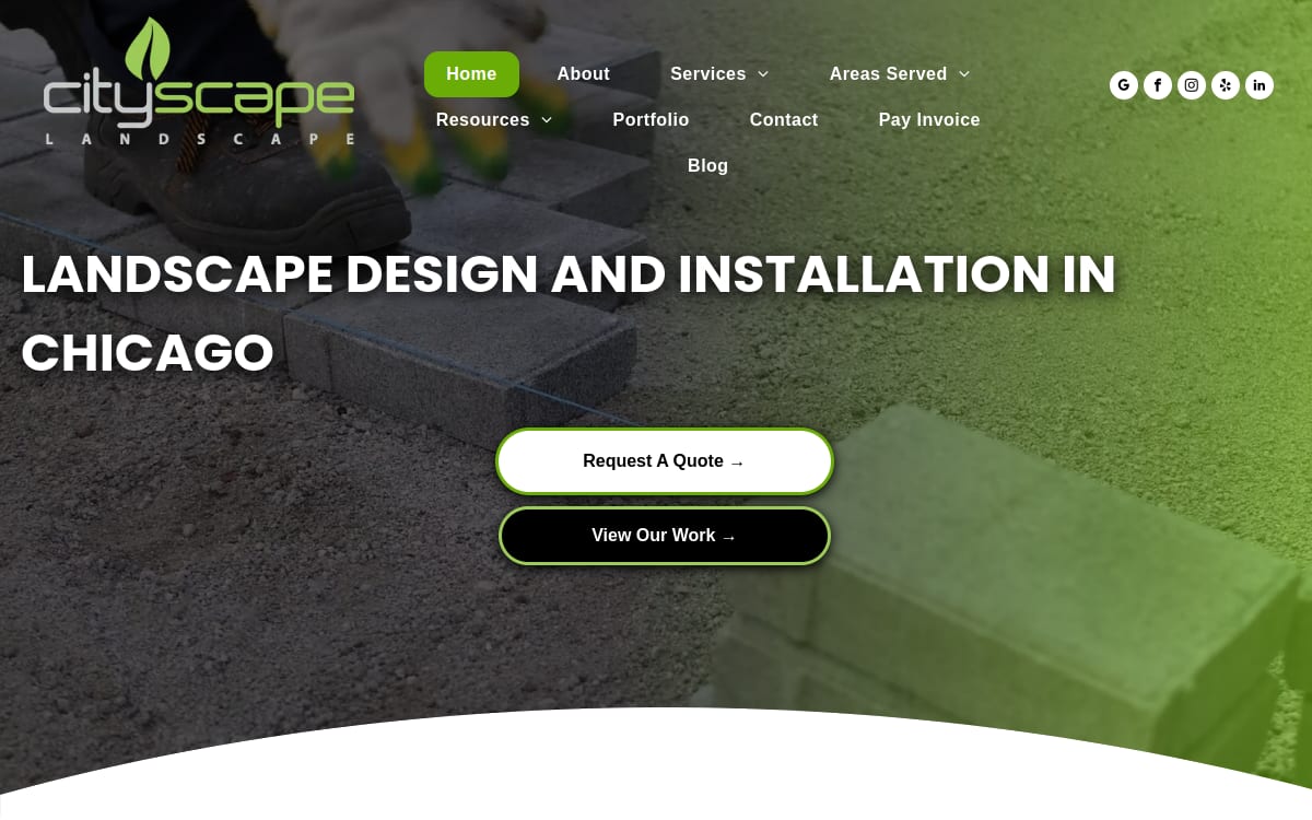 Cityscape Landscape landscaping website homepage