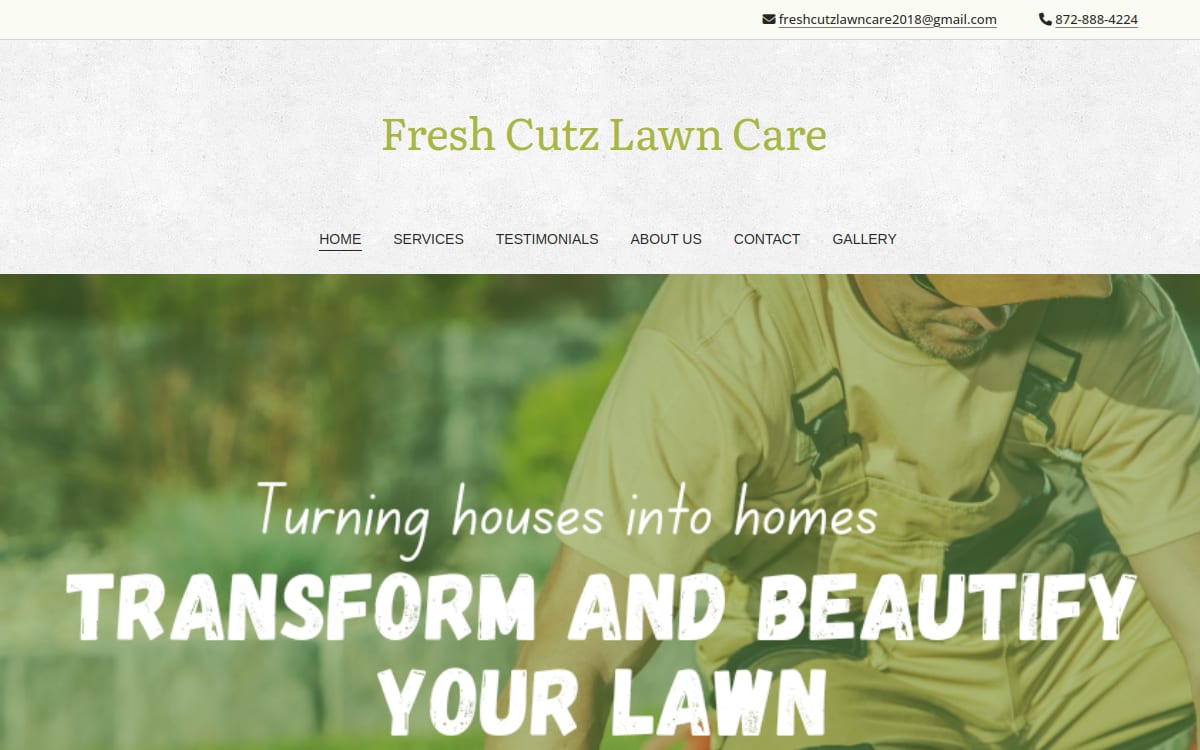 Fresh Cutz Lawn Care LLC lawn care website homepage