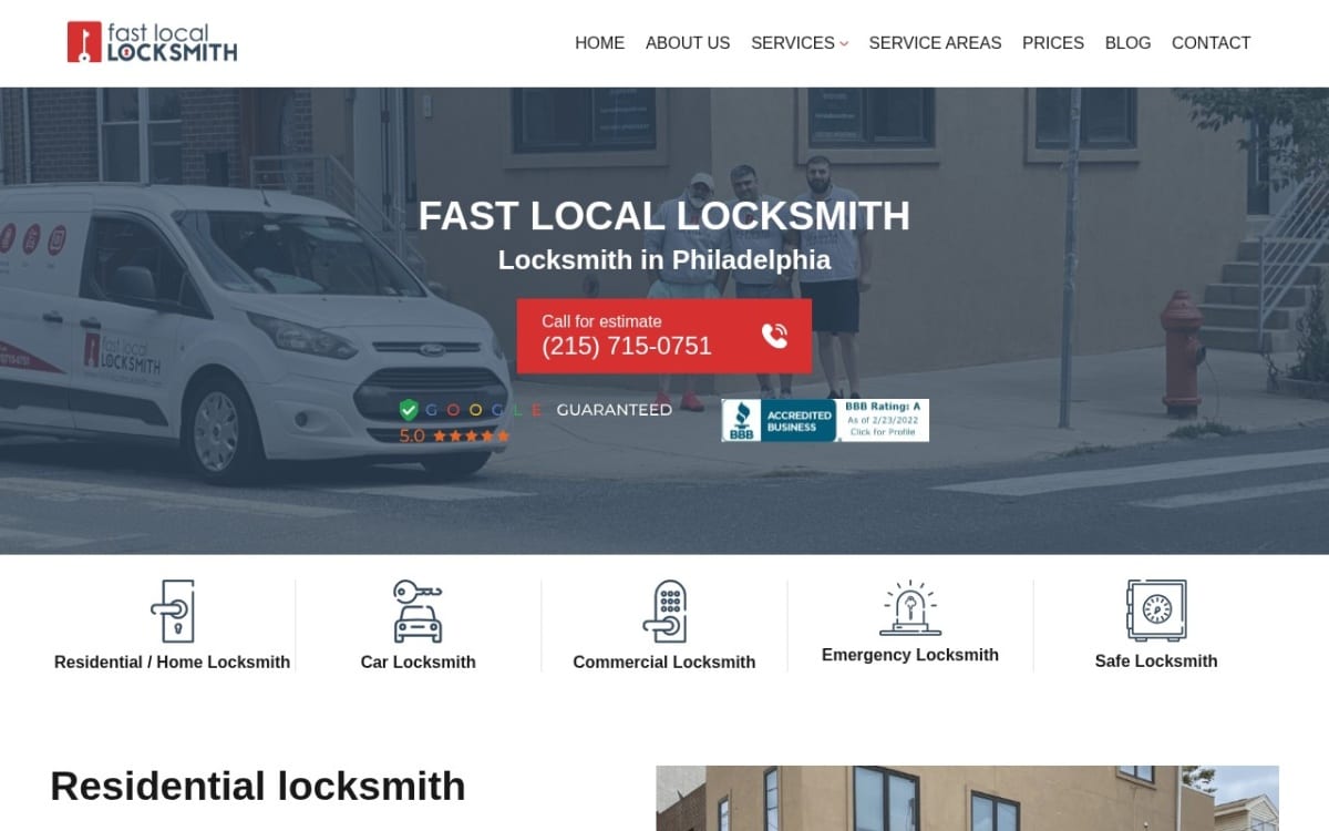 Fast Local Locksmith locksmith website homepage
