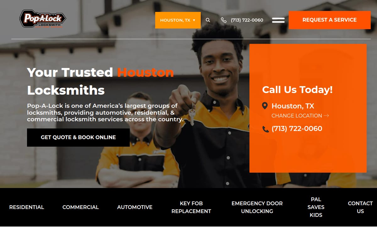 Pop-A-Lock of Houston - Locksmith locksmith website homepage