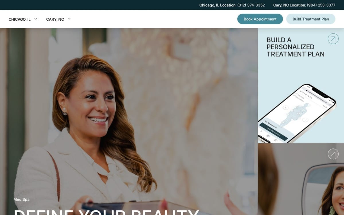 Dvida Spa | Med Spa Services 60654 med spa website homepage