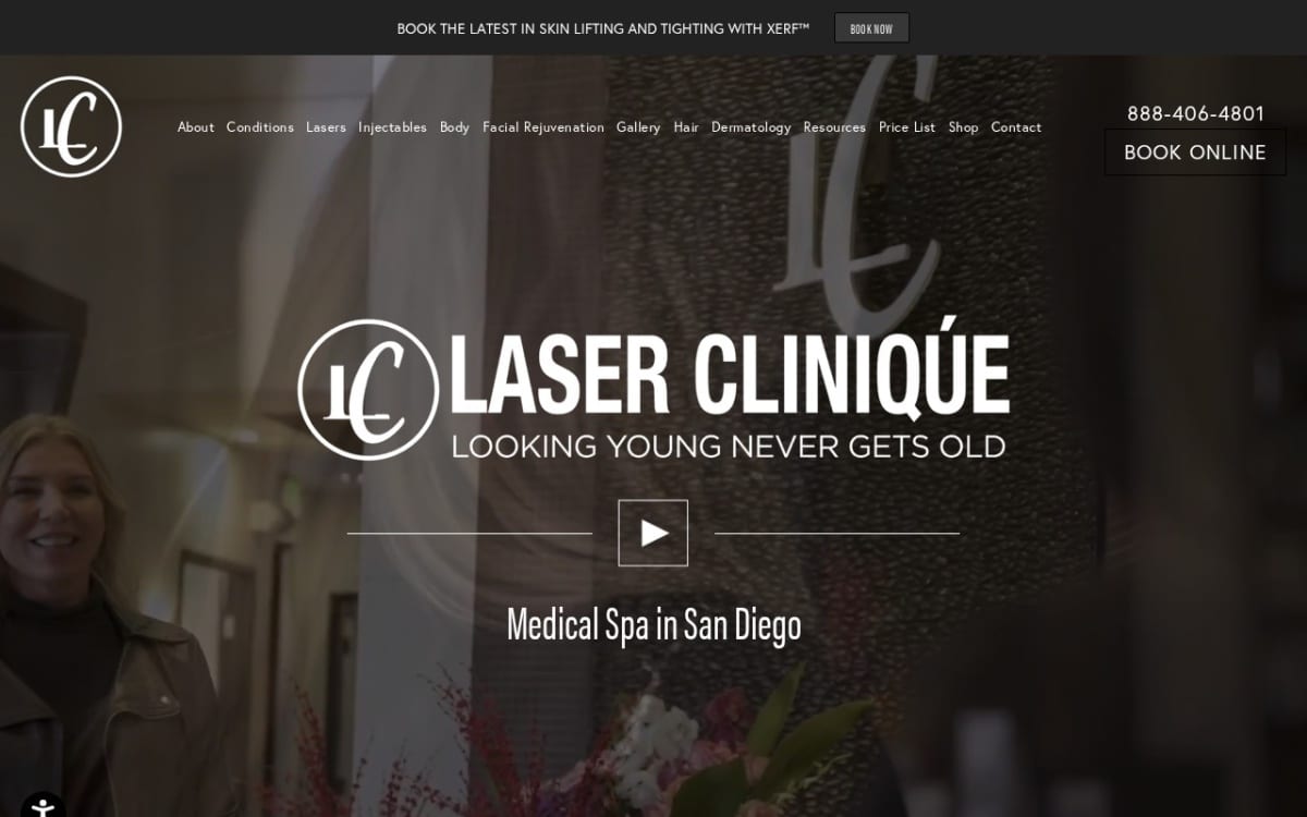 Laser Cliniqúe | San Diego's Premier Medical Spa med spa website homepage