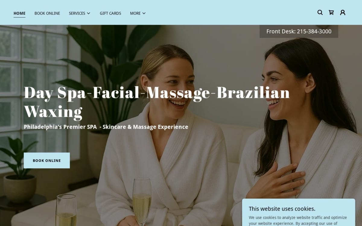 Skincare Lounge SPA med spa website homepage