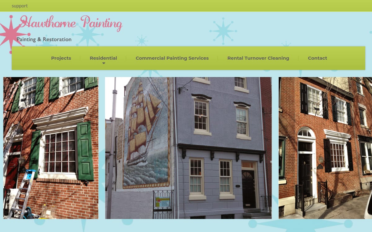 Hawthorne Painting LLC painting contractor website homepage