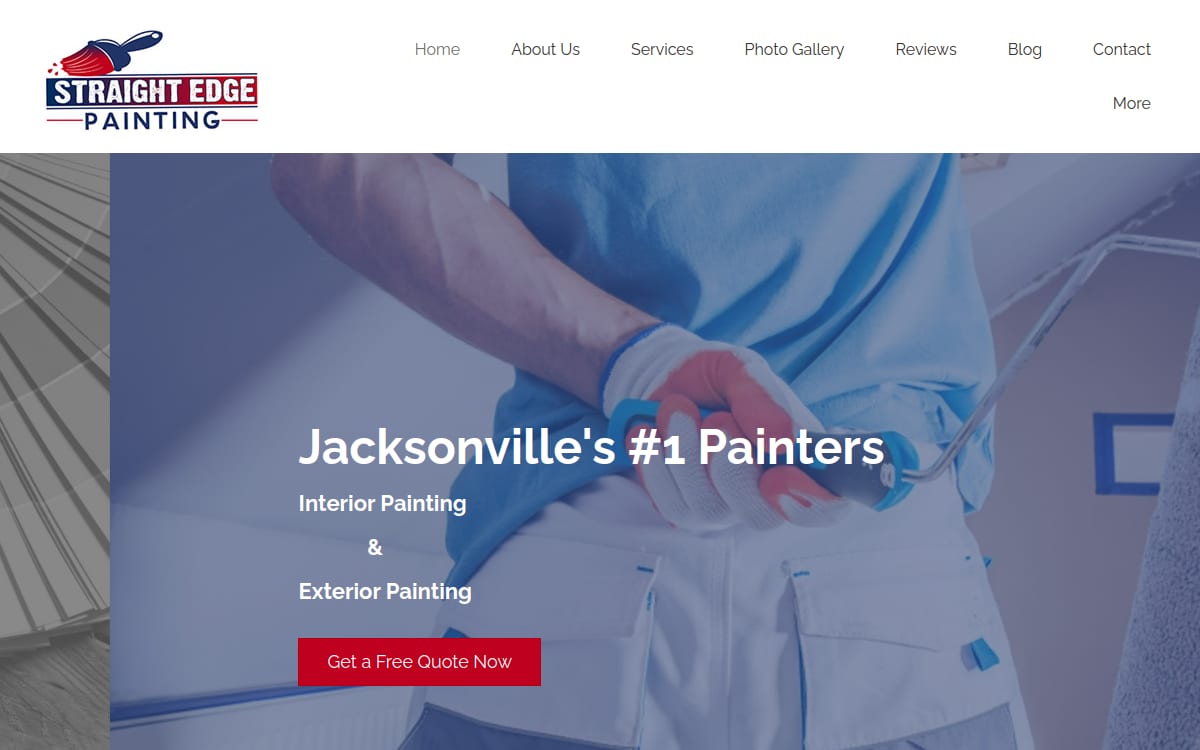 Straight Edge Painting - House Painters painting contractor website homepage