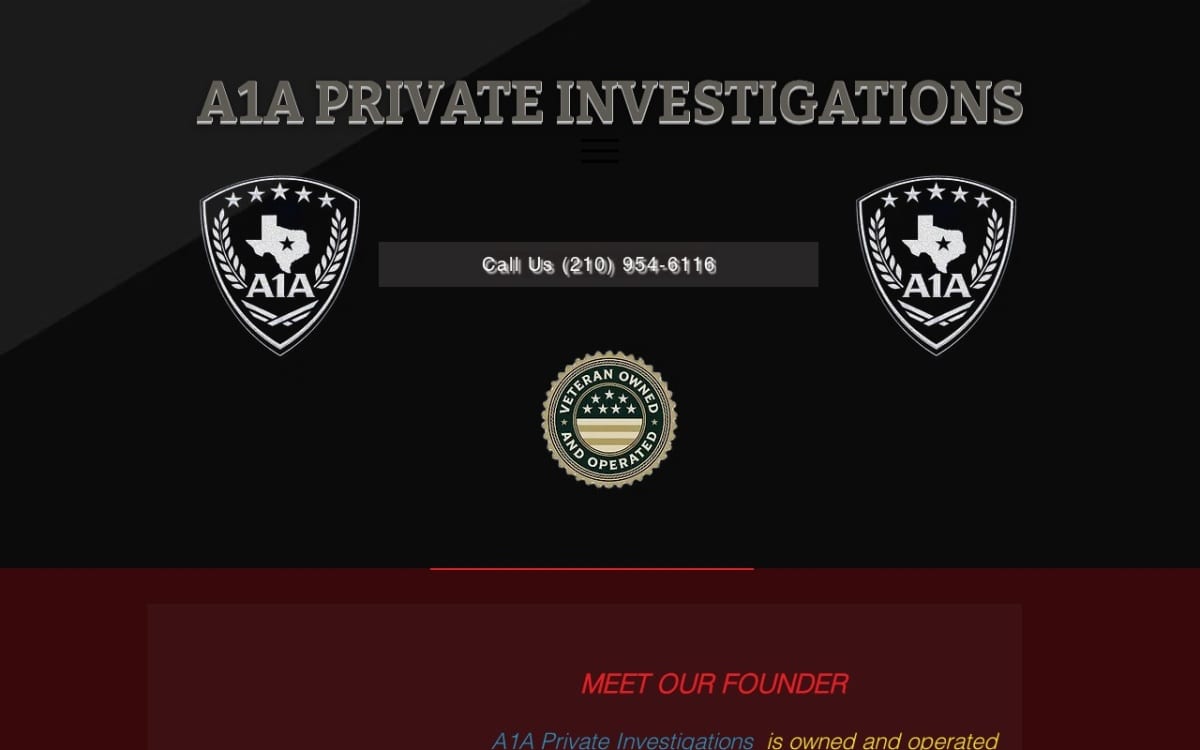 A1A PRIVATE INVESTIGATIONS, LLC private investigator website homepage