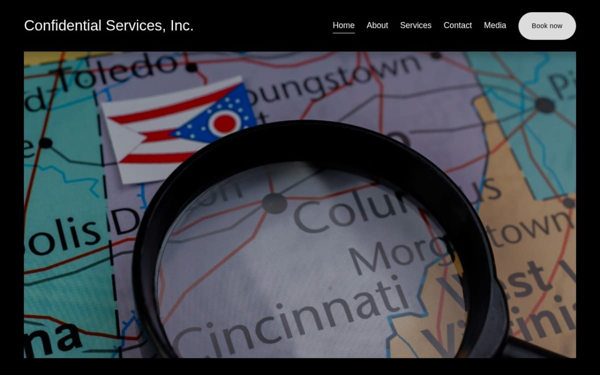 Confidential Services Inc private investigator website homepage